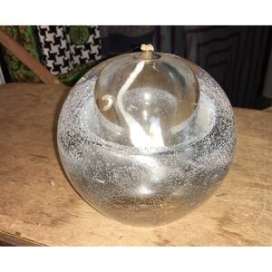 Handmade In Poland clear‎ sphere oil burning art glass